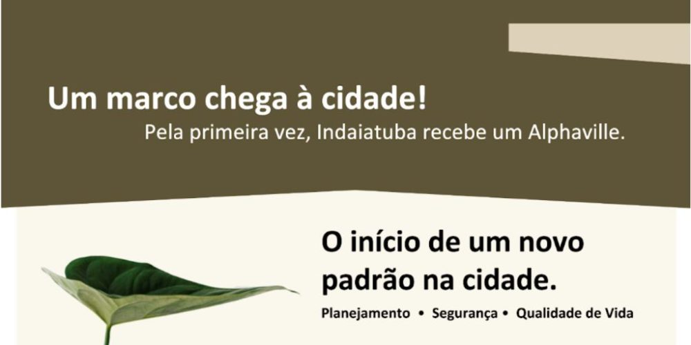 Alphaville Indaiatuba lançamento
